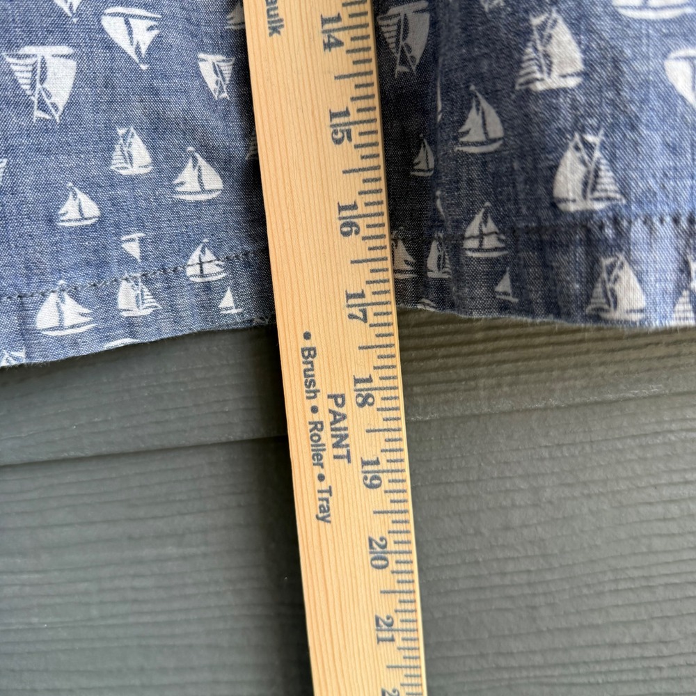 Croft & Barrow Sailboat Print Chambray Skirt Cotton Stretch Size 4 Coastal - Picture 12 of 12